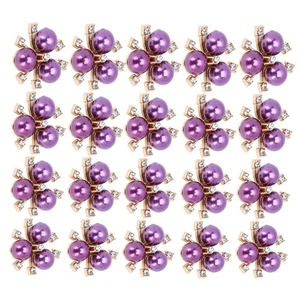 Broche brazalete ropa hágalo usted mismo pedrería flores perlas accesorios joyería 20 piezas BAPK - Imagen 1 de 14