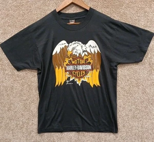 Vintage 1989 Harley Davidson Eagle Graphic T-Shirt Large - Bild 1 von 4