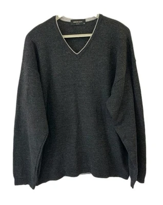 Suéter gris Giorgio Allevi Milano para hombre mezcla de lana cuello en V talla L #30 Foto 1 de 4