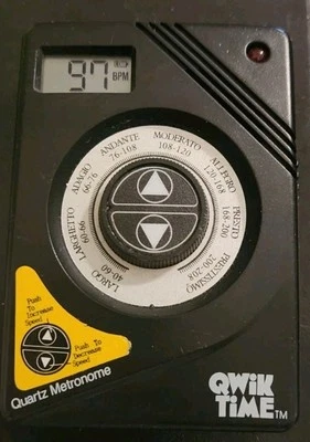 Metrónomo electrónico de cuarzo Qwik Time 1995 probado funciona Foto 1 de 3