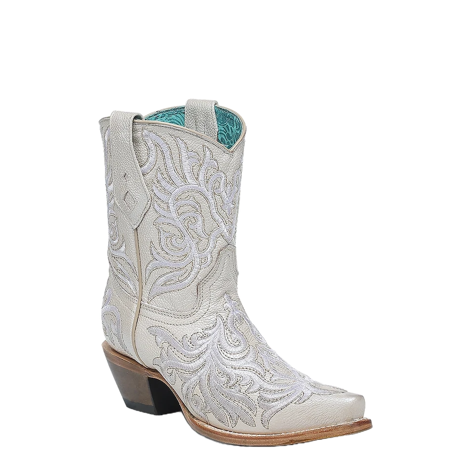 Botín Corral Damas Bordado Hueso Blanco Z5344 Foto 1 de 1