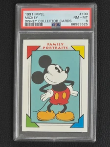 Tarjetas de coleccionista Impel Disney 1991 retrato familiar Mickey Mouse #100 PSA 8 casi nuevo-como nuevo - Imagen 1 de 4