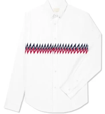 Band of Outsiders Zig Zag Oxford Buttondown Shirt RARE MED 40” SOLD OUT Hipster - Image 1 of 4