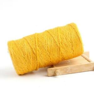 2mm 100m Natural Burlap Jute Twine Cord Hemp Rope Cords Thread DIY Craft Decor