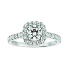 1.30 Ct Round  Real Moissanite Wedding Ring Solid 950 Platinum All Size