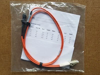 LC to MTRJ Fiber Patch Cable Multimode Duplex 62.5/125 1 Meter - Image 1 of 4
