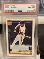 1991 Topps PSA 8 Barry Bonds - Pittsburgh Pirates