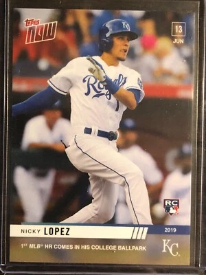 2019 Topps Now #374 Nicky Lopez Kansas City Royals RC - Image 1 of 2