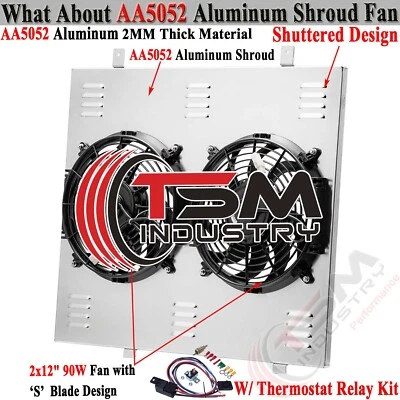 Aluminum Shroud+Electric Fan For 2005-2018 Nissan Frontier Xterra Pathfinder 4.0 - Image 1 of 4