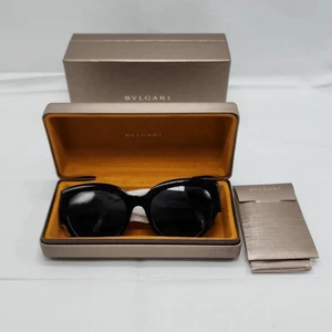 NWT Bulgari Women's BV8258 100% UV protection Cat Eye Sunglasses Black One Size - Picture 1 of 11