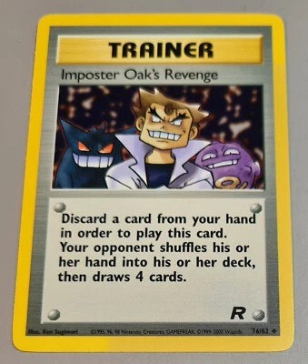 Imposter Oak's Revenge #76/82 Uncommon Team Rocket 2000 Pokemon EN N.Mint-Mint - Bild 1 von 4