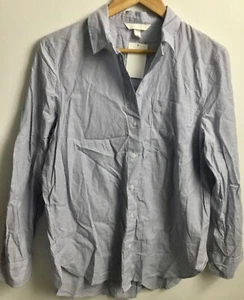 H&M Blue White Striped Long Sleeve Shirt Size UK 8 Ladies Women - Picture 1 of 24