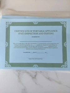 Pat Test Certificates - Picture 1 of 1