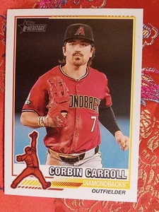 Corbin Carroll 2025 Topps Heritage Baseball 1976 ridefinito 76r-25 Diamondbacks - Foto 1 di 1