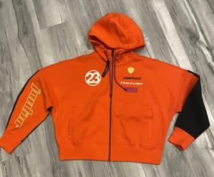 Nike Air Jordan Women's Moto Race Team Fleece Jacket orange Size Med  - Picture 1 of 7