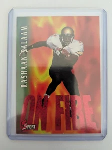 🏆 1995 Classic 5 Sport On Fire RASHAAN SALAAM RC #R5 COLORADO BUFFALOES - Picture 1 of 2