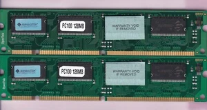 256MB 2x128MB PC-100 SpecTek PC100 128MB DESKTOP RAM Memory Kit 3.3V SDRAM PC100 - Picture 1 of 2