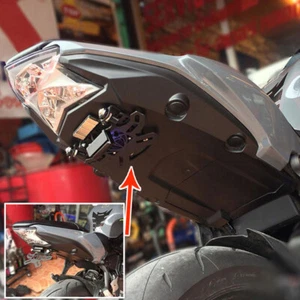 Foldable License Plate Holder For Yamaha YZF R1/S/M R3 R6 R15 R25 R125 600R - Picture 1 of 10