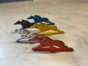 Vintage They're Off Horse race game piece metal Blue jockey Parker Bros 1930's - Picture 1 of 6