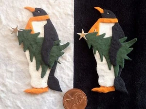 5 Pinguine Pinguin Kaiser Handarbeit Maulbeer Papier Weihnachtskarten Weihnachten Basteln - Bild 1 von 5