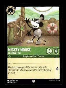 Disney Lorcana 2023 primer capítulo sin papel aluminio común #89/204 Mickey Mouse - Imagen 1 de 2