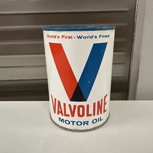 Bidone olio motore 1972 METALLO Valvoline *TUTTA LATTINA* prima al mondo, BELLE CONDIZIONI 2 - Foto 1 di 11
