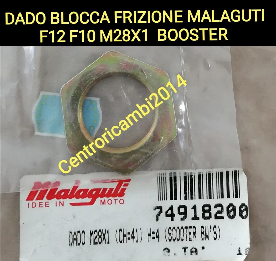 DADO FRIZIONE M28X1 ORIGINALE MALAGUTI F12 F15 CIAK 74918200 BLOCCA FRIZIONE