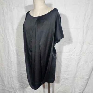 MEXX Talla 6 EE. UU. Negro Cortina Muy Corta Frontal Cambio Vestido Mangas Cortas - Imagen 1 de 7