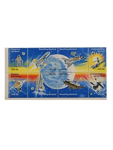 USA 1981 SPACE ACHIEVEMENT 18¢ BLOCK OF 8 STAMPS SCOTT 1912-1919 MNH - Picture 1 of 4