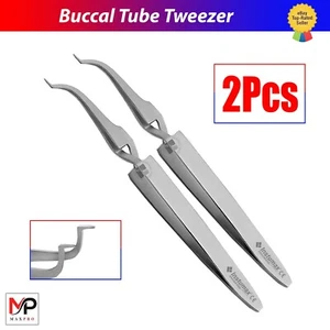 Orthodontic Bracket & Buccal Tube Placement Tweezers with Curved Tip – 2PCS - Bild 1 von 5