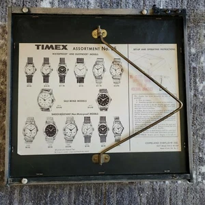 VINTAGE TIMEX WATCH Cabinet Counter STORE DISPLAY CASE Wrist WATCHES New York - Picture 1 of 12