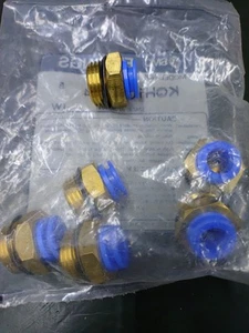 (6) SMC KQH10-U04 10mm Push-to-Connect to Male 1/2 NPT Fitting - Picture 1 of 2