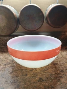 Vintage Fire King Oven Ware Pink Glass Mixing Bowl - Picture 1 of 5