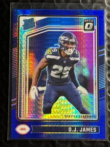 2024 Panini Optic - Rated Rookie D.J. James #222 Blue Hyper Prizm (RC) Seahawks - Picture 1 of 2