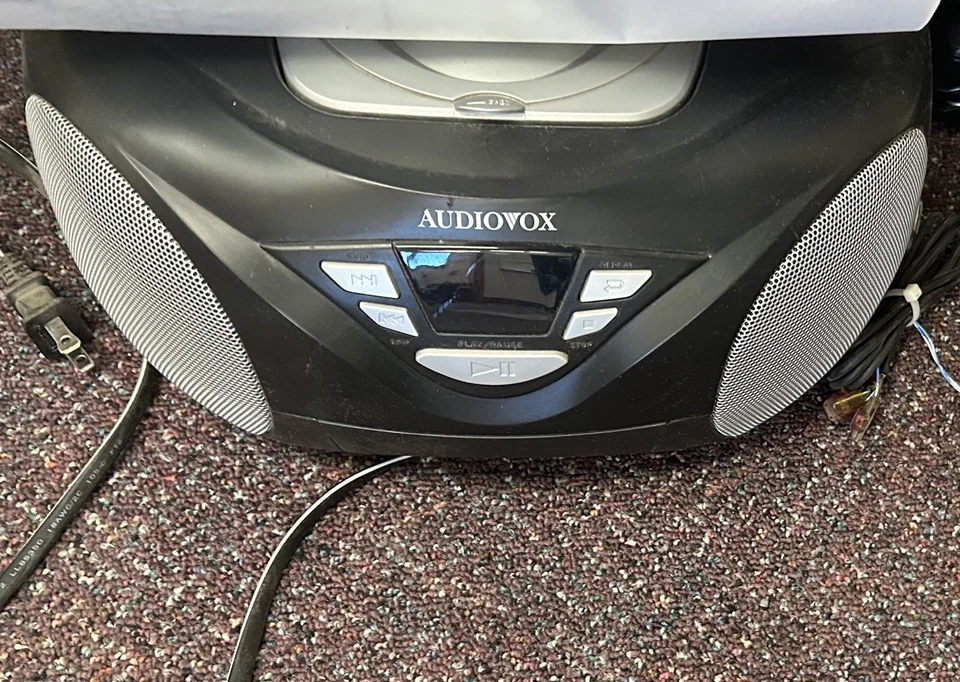 Audiovox modelo CD1821 sistema portátil rádio AM FM caixa de som CD testado funciona muito bem - Imagem 1 de 1