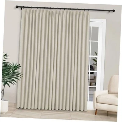  Extra Wide 100% Blackout Linen 100"W x 84"L (Pack of 1) 13-ivory White - Image 1 of 4