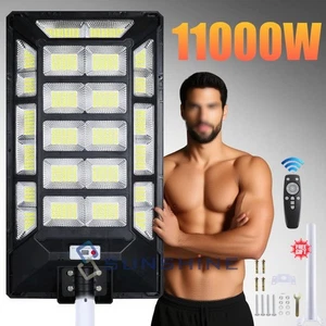 Commercial 999999999000LM Solar Street Light Dusk Dawn LED Outdoor Lighting Bulb - Picture 1 of 16