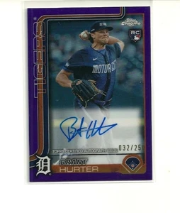 2025 Topps Chrome #RA-BHU Brant Hurter RC Rookie PURPLE AUTO /250 SP Tigers - Picture 1 of 2