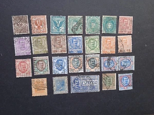 1901/1926 Regno d'italia Floreale serie ordinarie usata 26 valori vedi dettagli - Foto 1 di 2