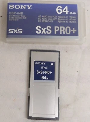 Cartão de memória Sony SBP-64D SxS D Series Pro+ 64GB 4K XAVC EX1 EX3 PMW100 - Imagem 1 de 2