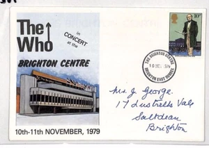 GB QEII 1979 MUSIC Commemorative Cover Brighton *THE WHO* Concert Sussex AV307 - Picture 1 of 3