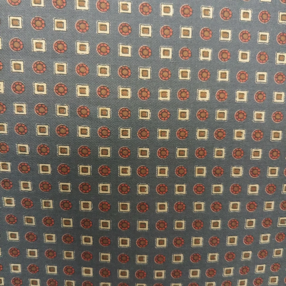 Jim Thompson Thai Silk Cloth Fabric 100%Crafting Gray Square & Dots (2.20 Yards) - Image 1 of 4