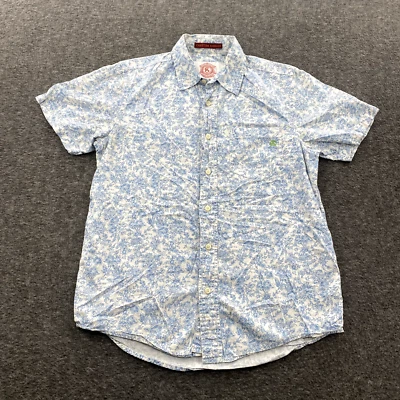 Christian Audiglier рубашка на пуговицах мужской маленький SS цветочный Y2K повседневный белый синий - Изображение 1 из 4