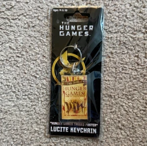 NECA 74TH ANUAL LOS JUEGOS DEL HAMBRE CARTEL ETIQUETADO LUCITE LLAVERO TEMA CANDENTE RARO - Imagen 1 de 2