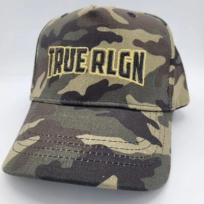 Gorra de béisbol True Religion para hombre con cierre a presión sombrero camuflaje logotipo bordado Foto 1 de 4