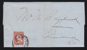 US 10a 1851 Issue 3c Washington Orange Brown on 10/07/51 Cover (-009) - Picture 1 of 2