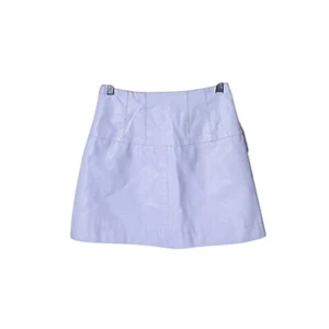 Free People Women's Skirt Wisteria Breeze Blue Faux Leather Summer Mini 0 NWT - Picture 1 of 8