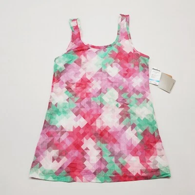 Camiseta sin mangas Reebok para mujer de malla geométrica para correr correr ajustada talla XS Foto 1 de 4