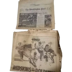 Washington Post Redskins 1983 Super Bowl XVII Zeitung - 1984 Commanders Lot 2 - Bild 1 von 1