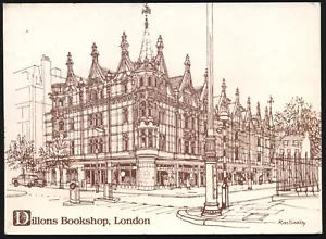 Postal de 1990 - LIBRERÍA DILLON'S, Gower Street, Londres, WC1. P&P gratis Reino Unido - Imagen 1 de 1